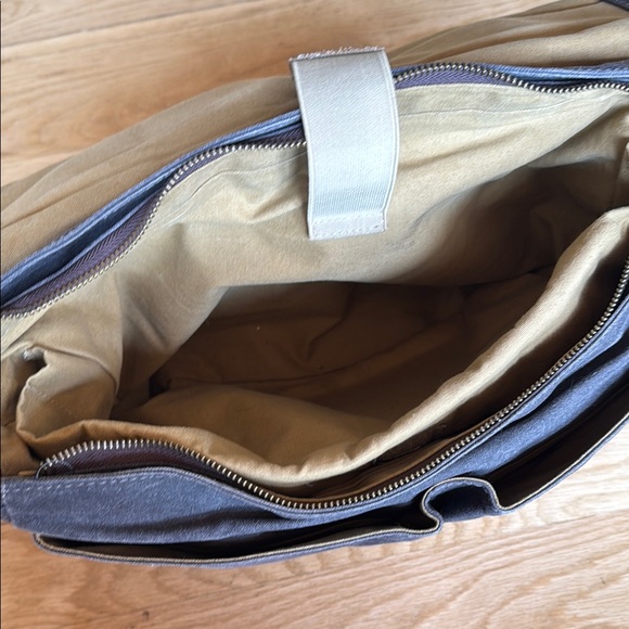 Waxed Canvas Messenger Bag with Leather Accents - Picture 11 of 13